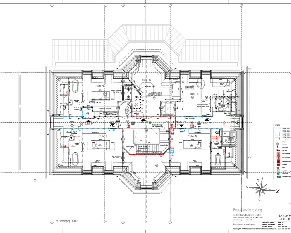 Plattegrond de Negen Linden 2e verdieping